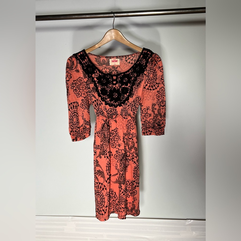 Embroidered Floral Babydoll Dress